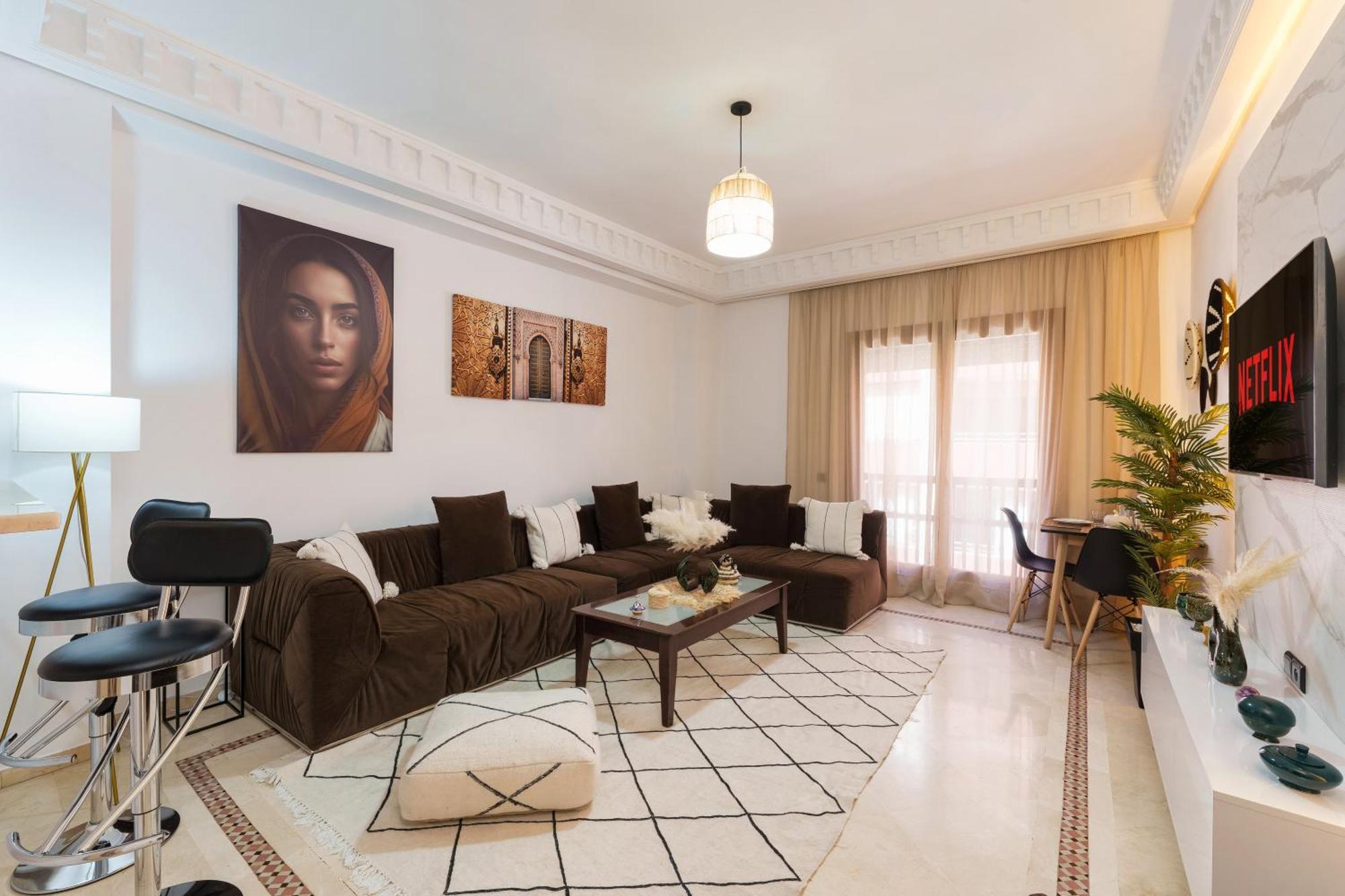 Appartement Chic Gueliz Plaza Avec Vue 마라케시 외부 사진