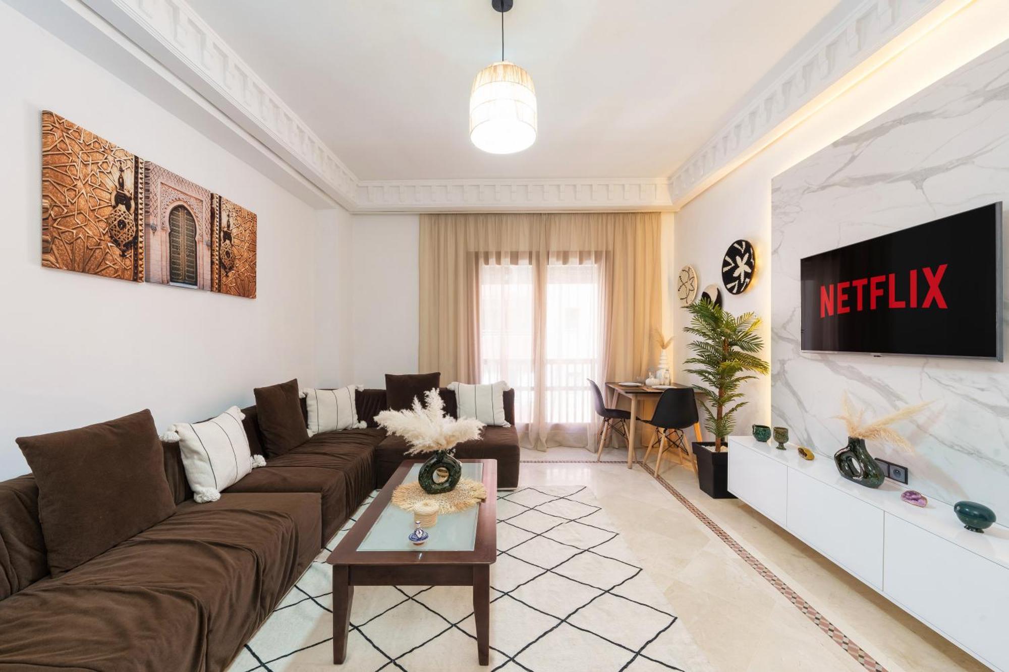 Appartement Chic Gueliz Plaza Avec Vue 마라케시 외부 사진
