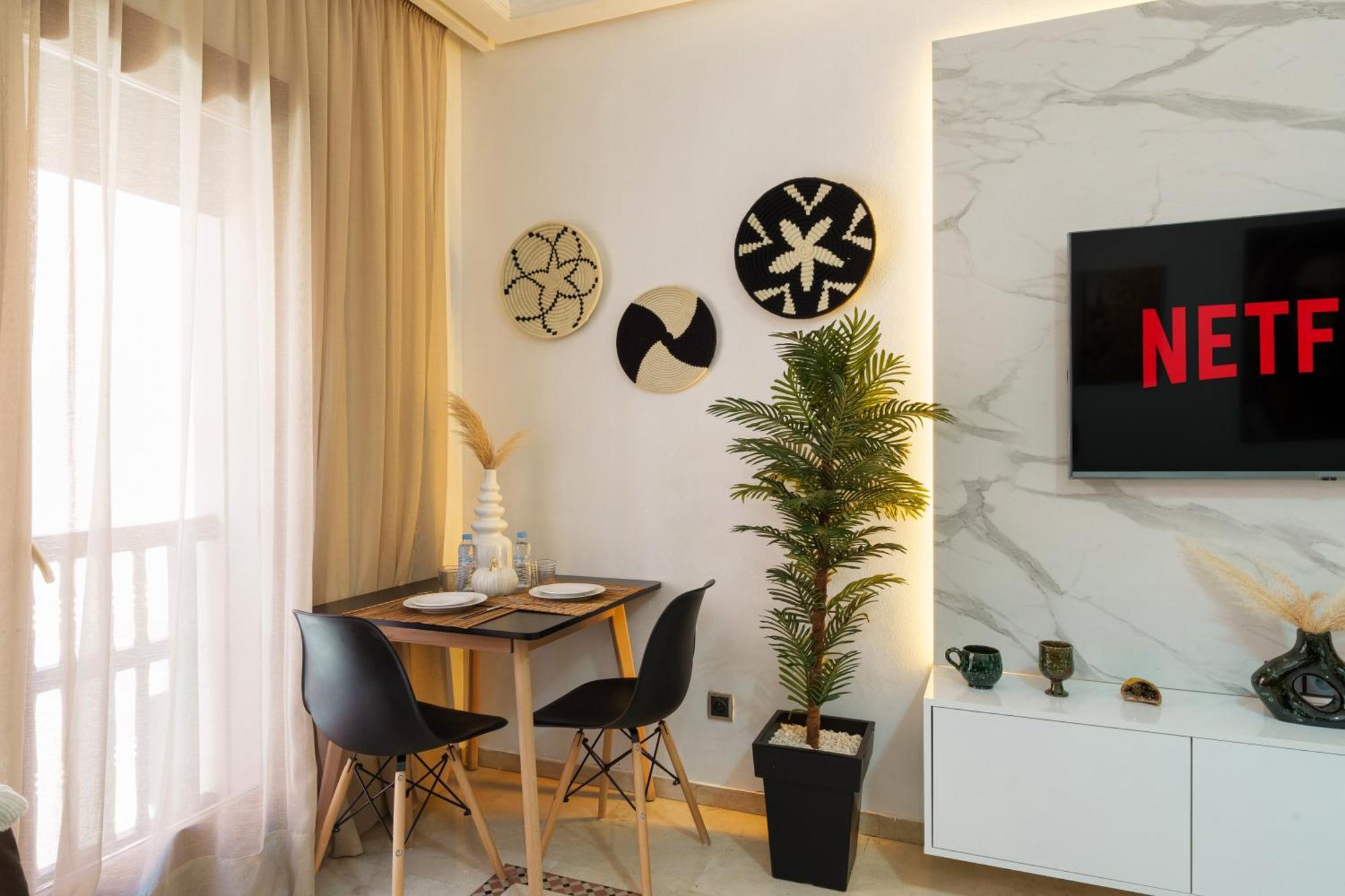 Appartement Chic Gueliz Plaza Avec Vue 마라케시 외부 사진